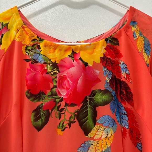 Vintage Peach Floral Dress/Top - Picture 3 of 10